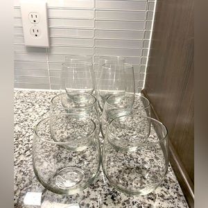 2 Sets- Wine Goblets. Tall Goblet Set and Short Goblet Set. Excellent Condition